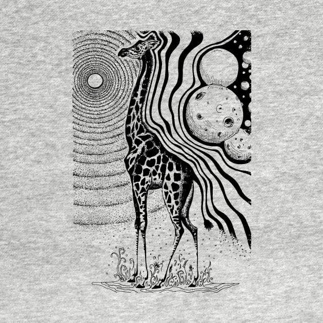 Psychedelic giraffe by The Purple Owl Cult